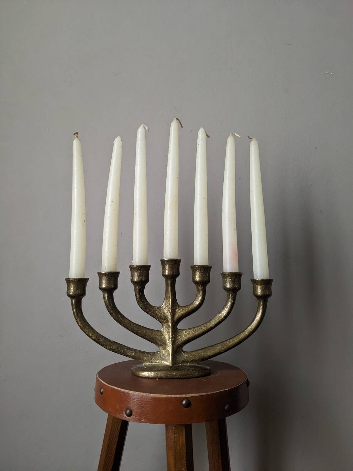 Bronze chandelier Scandinavian brutalist decoration