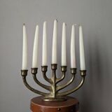 Bronze chandelier Scandinavian brutalist decoration