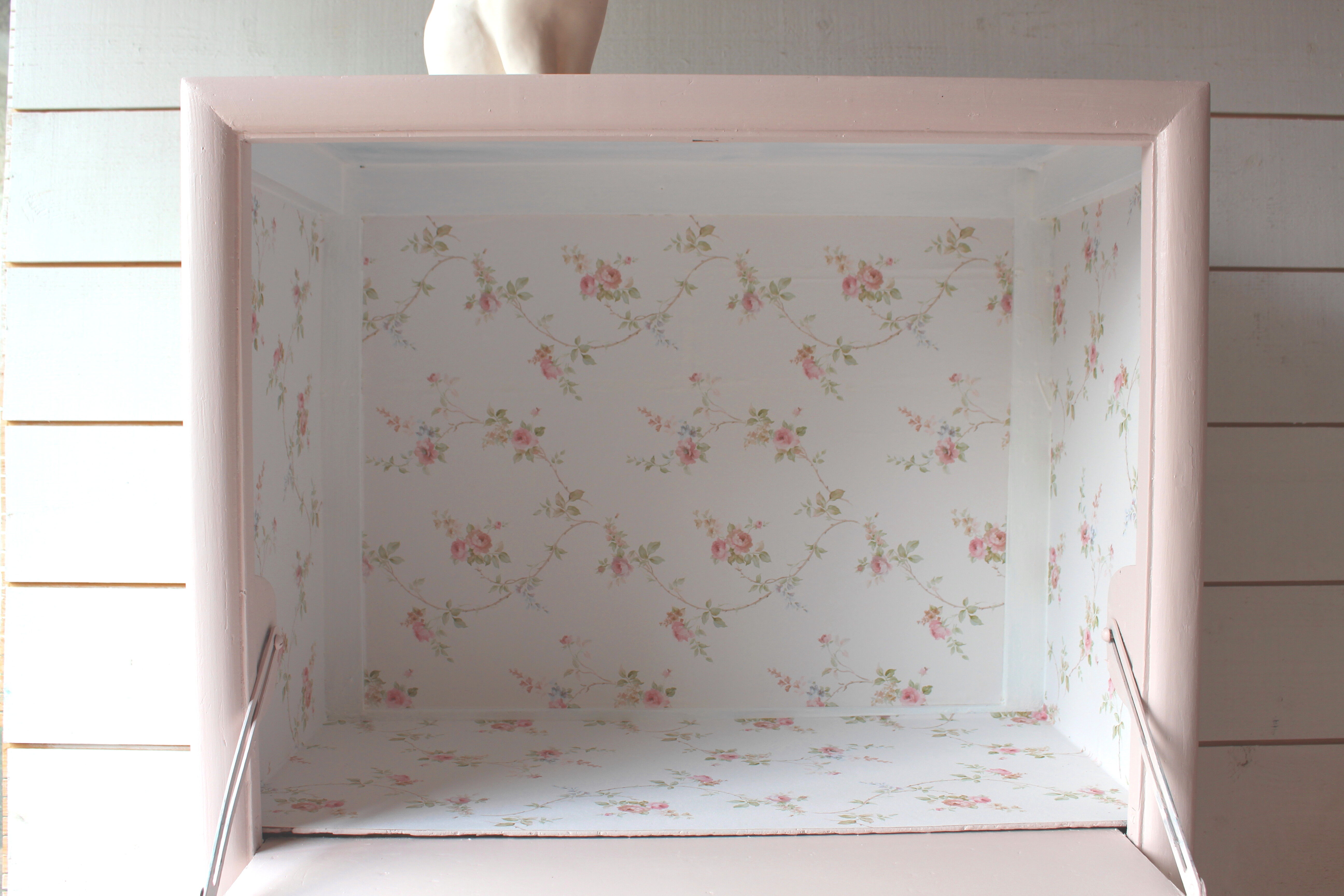 Secrétaire années 60 rose poudré