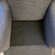 Fauteuil à grand dossier en tissu