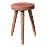 Vintage stool, wooden stool, tripod stool, brutalist, plant holder