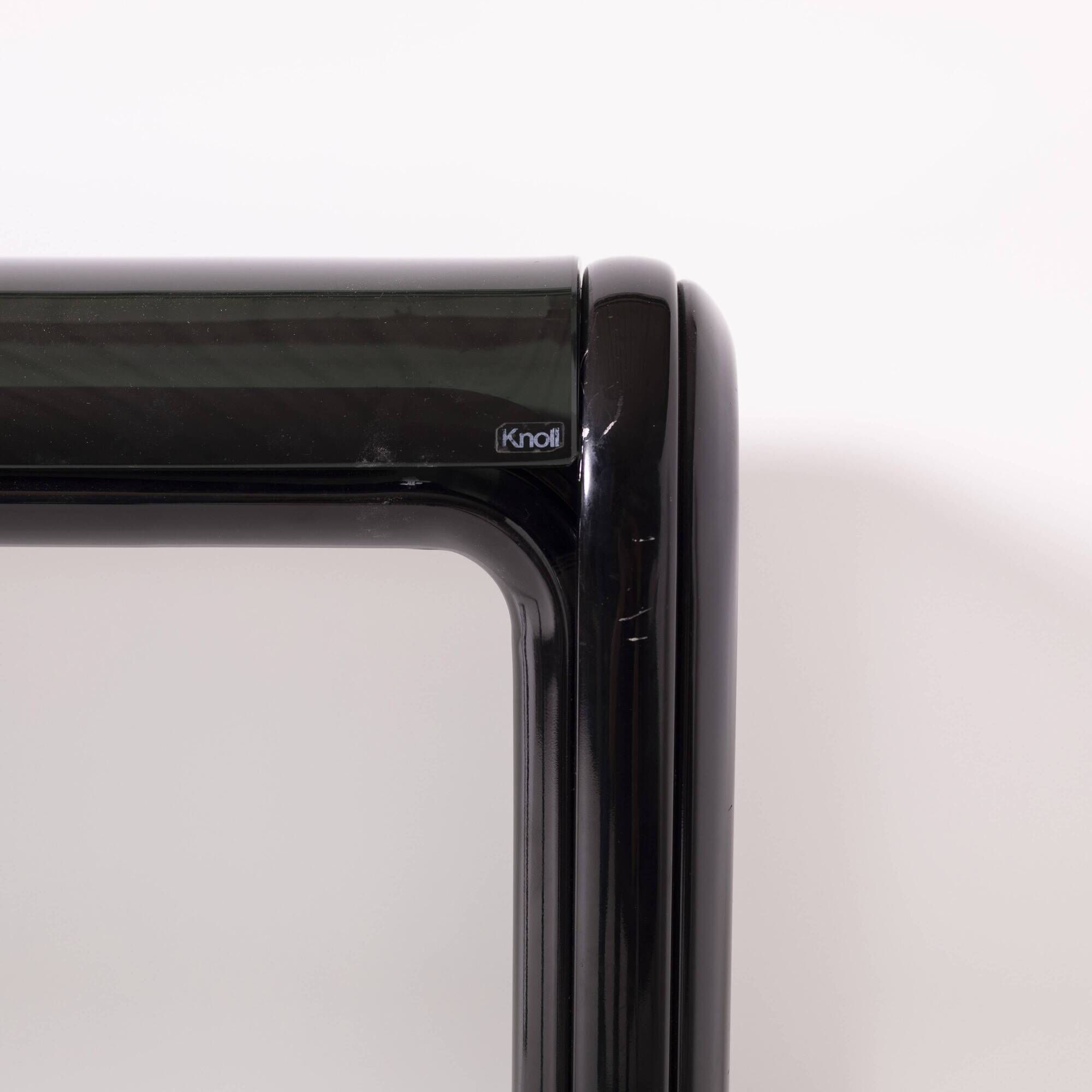 Orsay dining table by Gae Aulenti for Knoll in aluminum and tempered glass