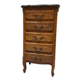 Carved weekly commode
