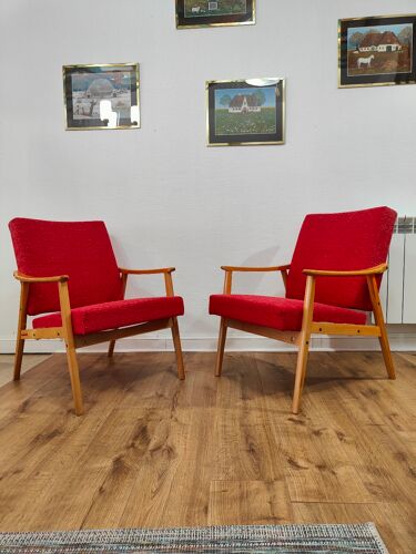 Paire de fauteuils par Jiri Jiroutek pour Interier Praha 1960