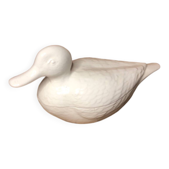 Old schramberg 79 terrine duck shape white ceramic vintage