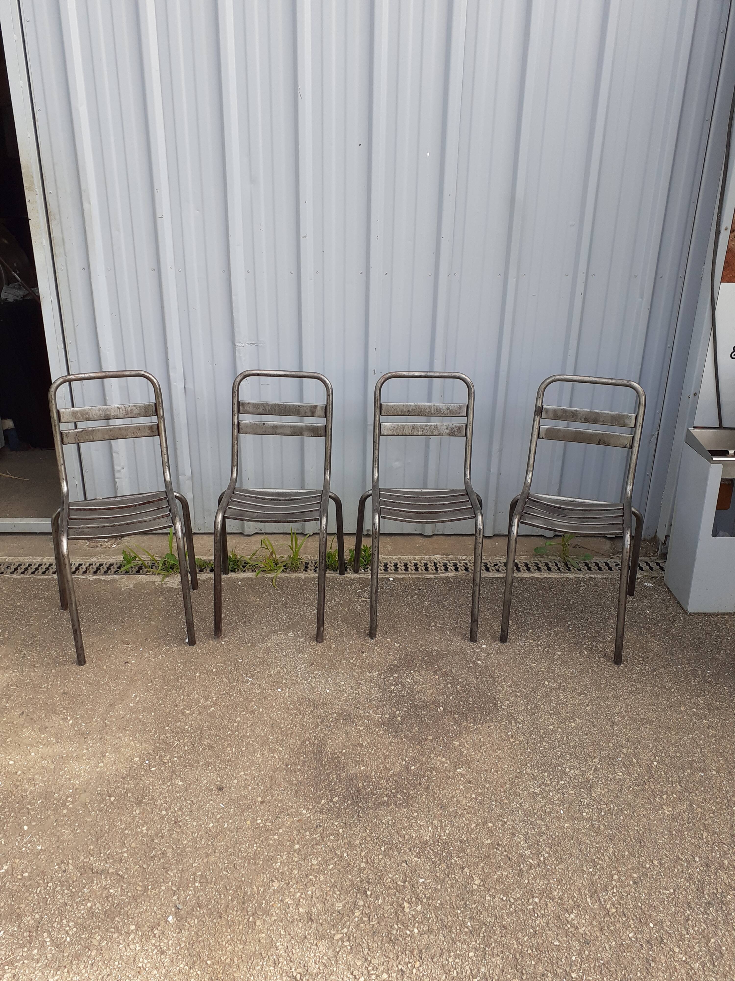 Set of 4 brewery chairs