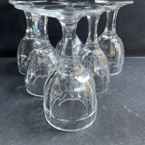 6 port glasses – Cristallerie de Nancy 1920-1934