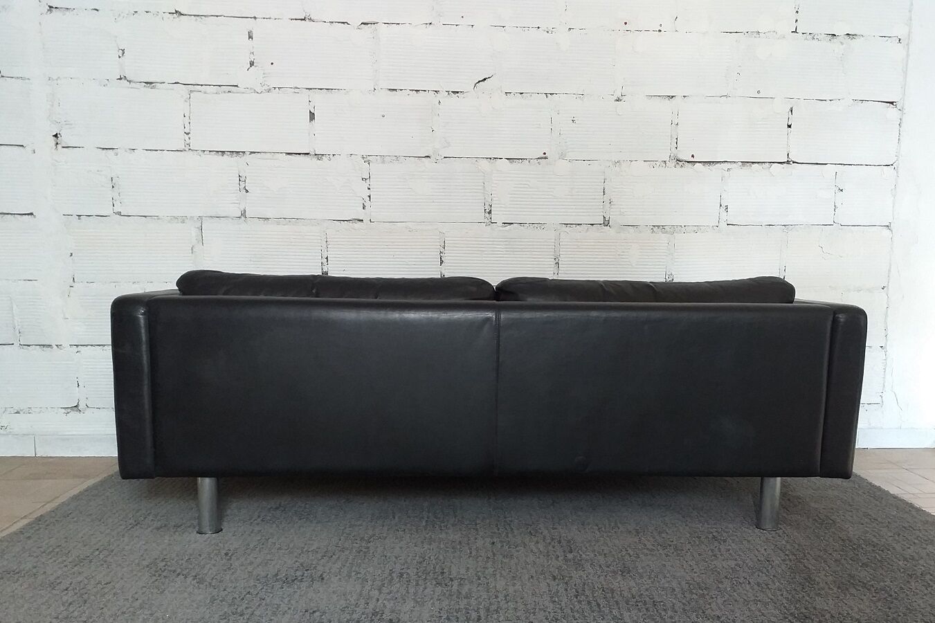 Jorgensen vintage 60s Scandinavian leather sofa
