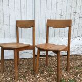 A pair of Chair grain of Café Pierre Gautier - Delaye