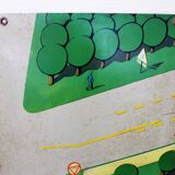 "Codaimant" metal pedagogical poster on the road code