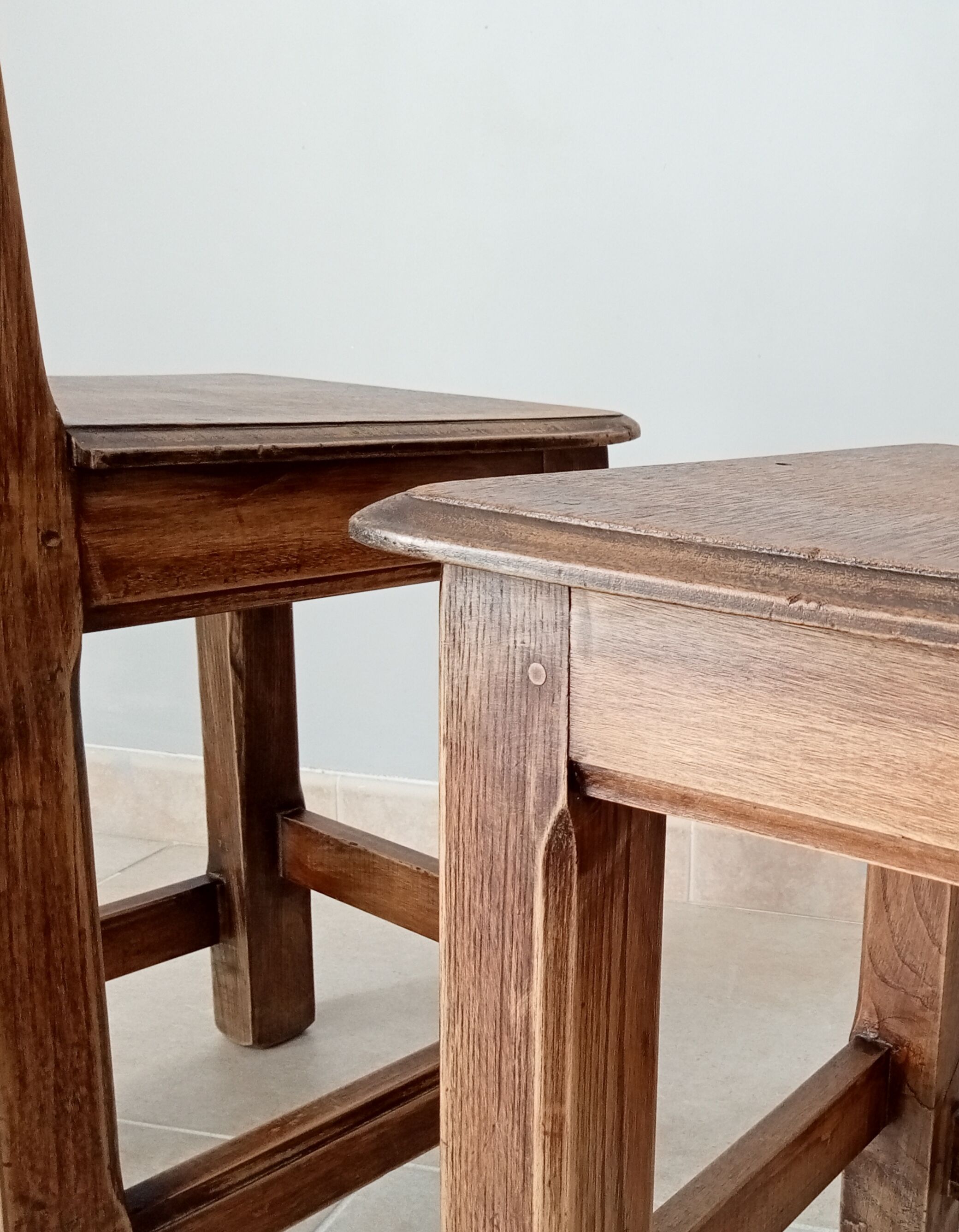Antique chairs in solid walnut