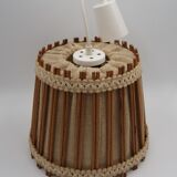 Vintage wood canvas pendant lamp