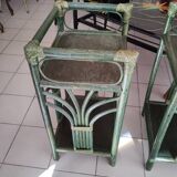 Pair of rattan bedside tables