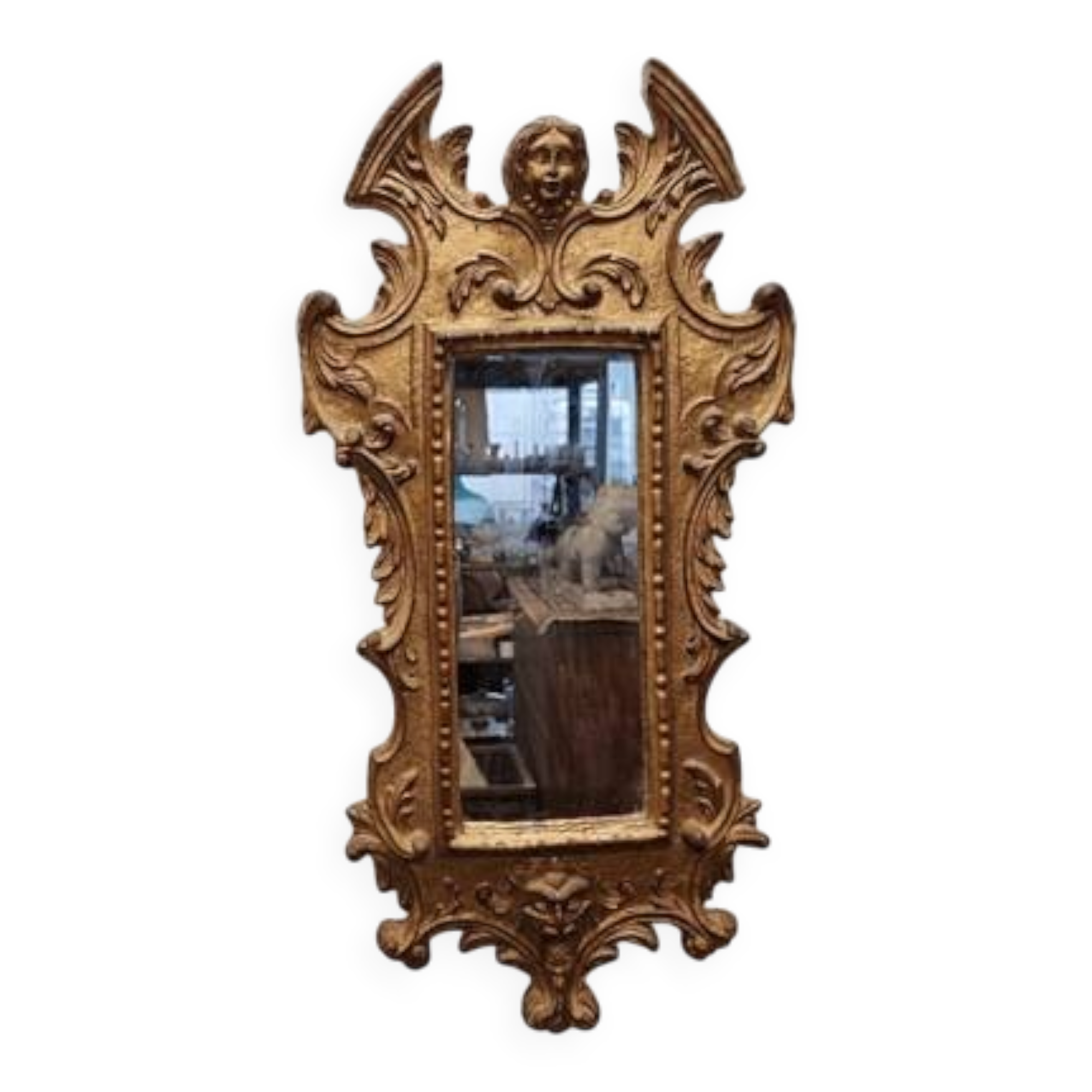 Italian Baroque Style Gilded Mirror, 1950s