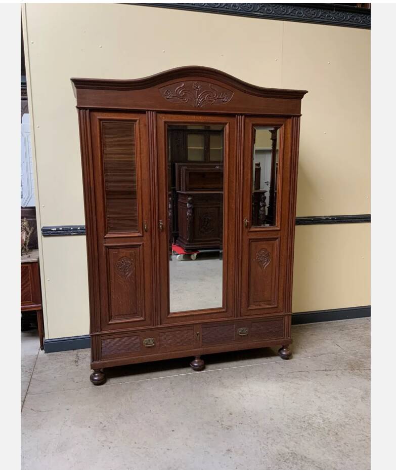 Antique Art Nouveau wardrobe