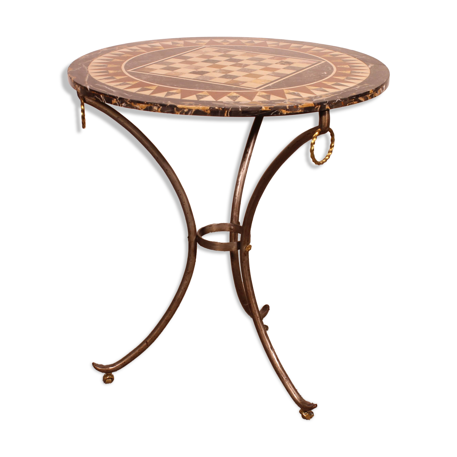 gueridon with a pietra dura top featuring a game board - 18th century