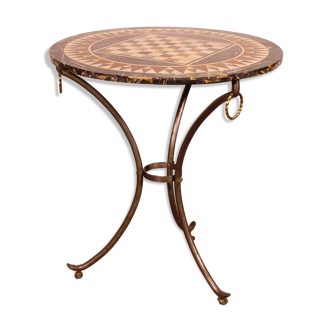 gueridon with a pietra dura top featuring a game board - 18th century