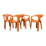 4 chairs "Armchair 300", Henry Massonet, Stamp, 1972