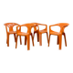 4 chaises "Fauteuil 300", Henry Massonet, Stamp, 1972