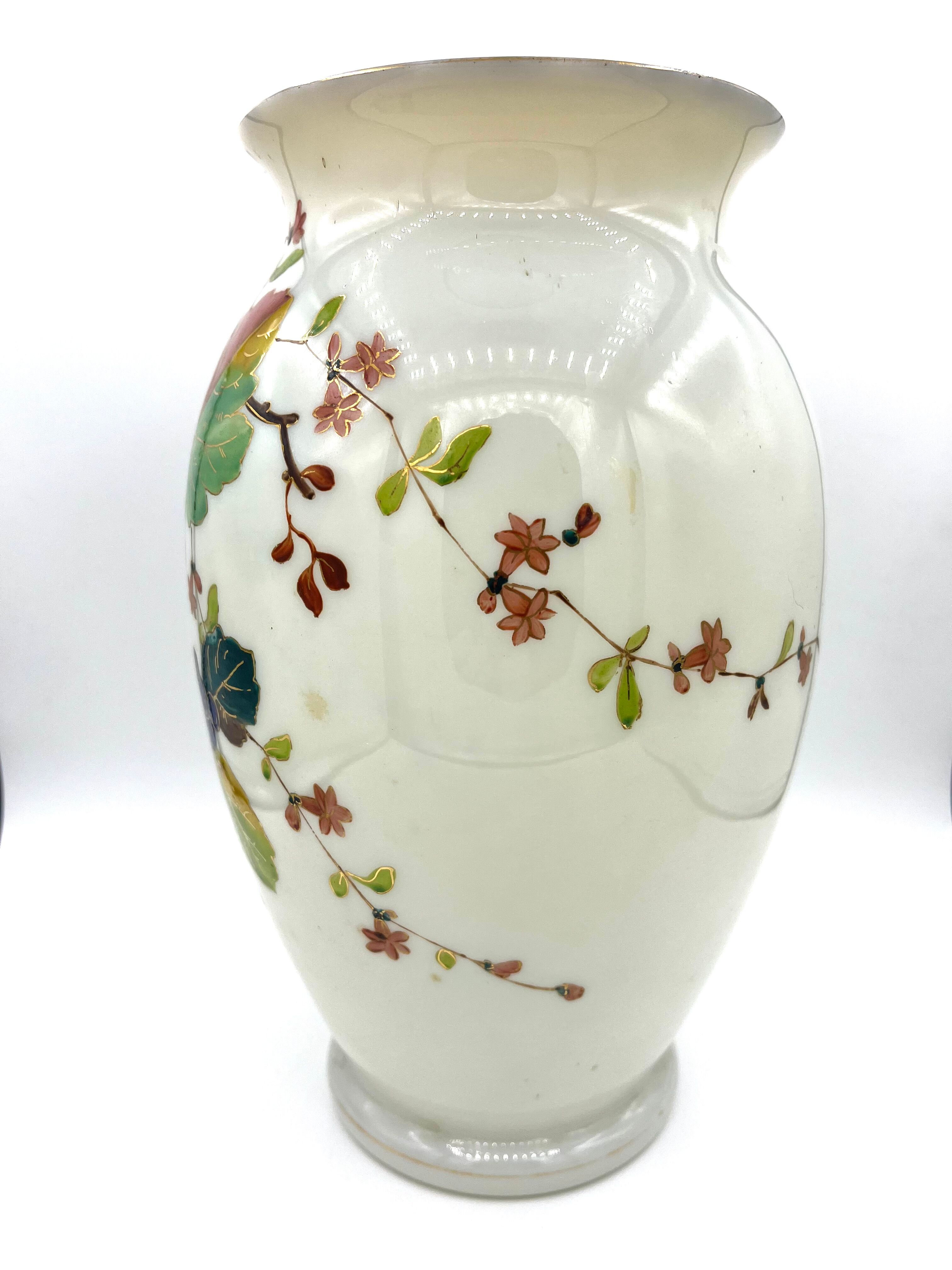 Pair of opaline vases early twentieth century
