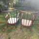 Paire de fauteuils éventail Baumann