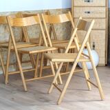 5 habitat cane folding chairs