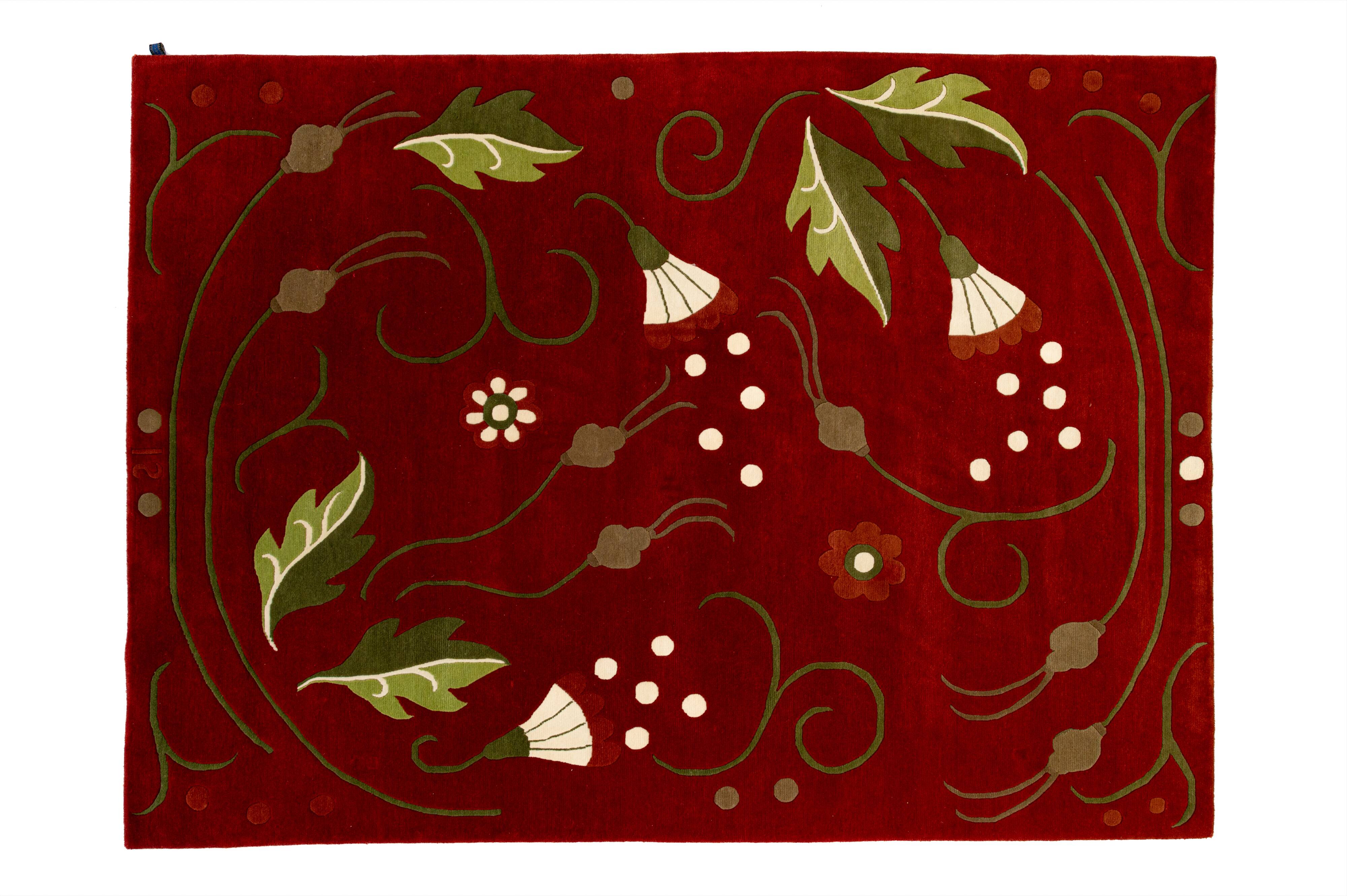 Nos hand knotted scandinavian design rug by Veronica Seipel, signed, 274 x 203 cm (108 x 80 in)