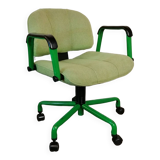Fauteuil de bureau vert Steelcase pied 5 branches design, vintage 1970