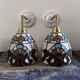 Paire d’appliques murales vitrail