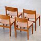 Série de 4 chaises scandinaves vintage 1960