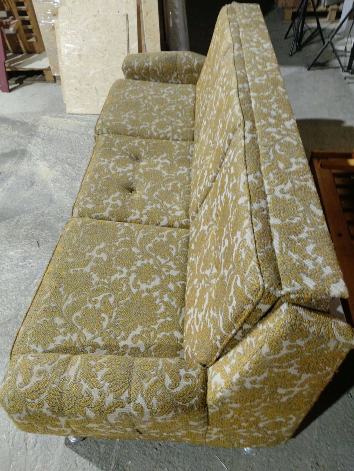Mid-century upholstered folding sofa, 1970s, Central Europe