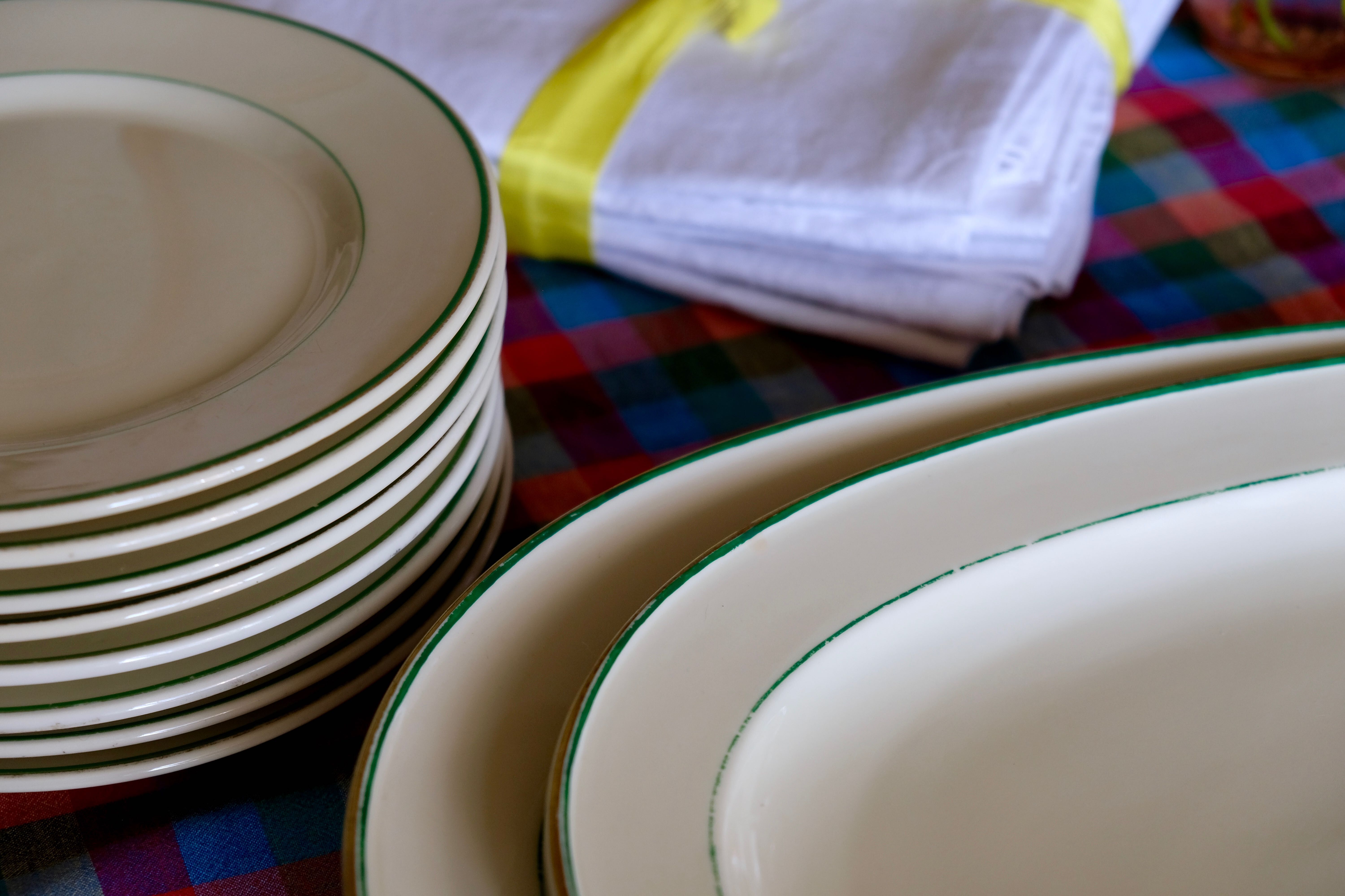 Great dishes of the hotel service "Grand Hotel Nationale" Lucerne Switzerland of the Buchecker manufacture