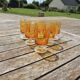 6 old Luminarc liqueur glasses in yellow glass