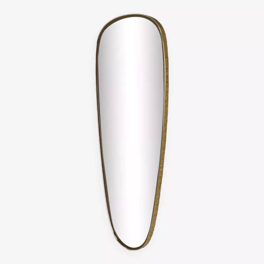 Golden rearview mirror and free form from the 1950s