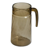 Pichet vintage en verre fumé