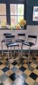 Chaise tabouret de bar chrome 1980