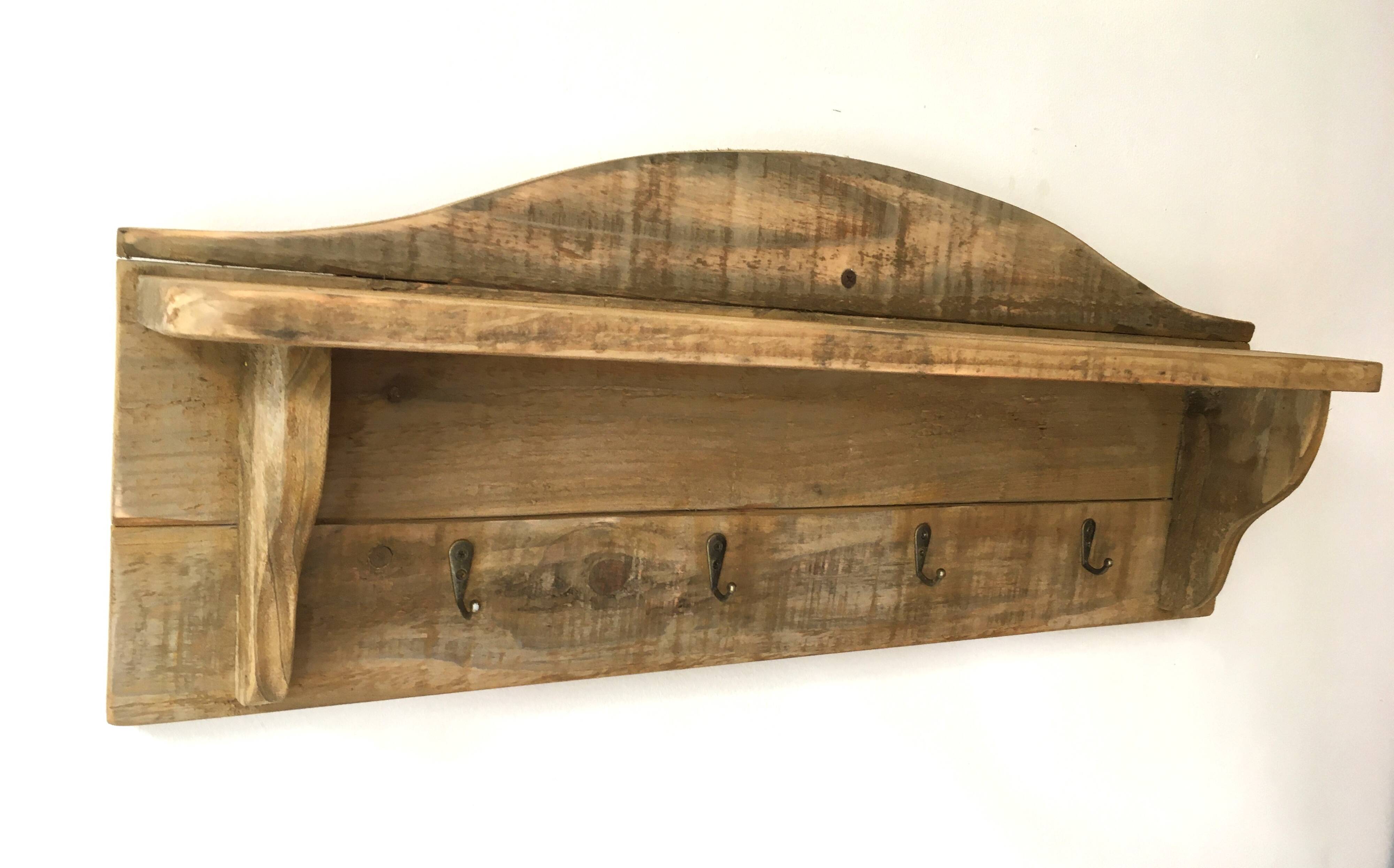 kitchen wall shelf with hooks