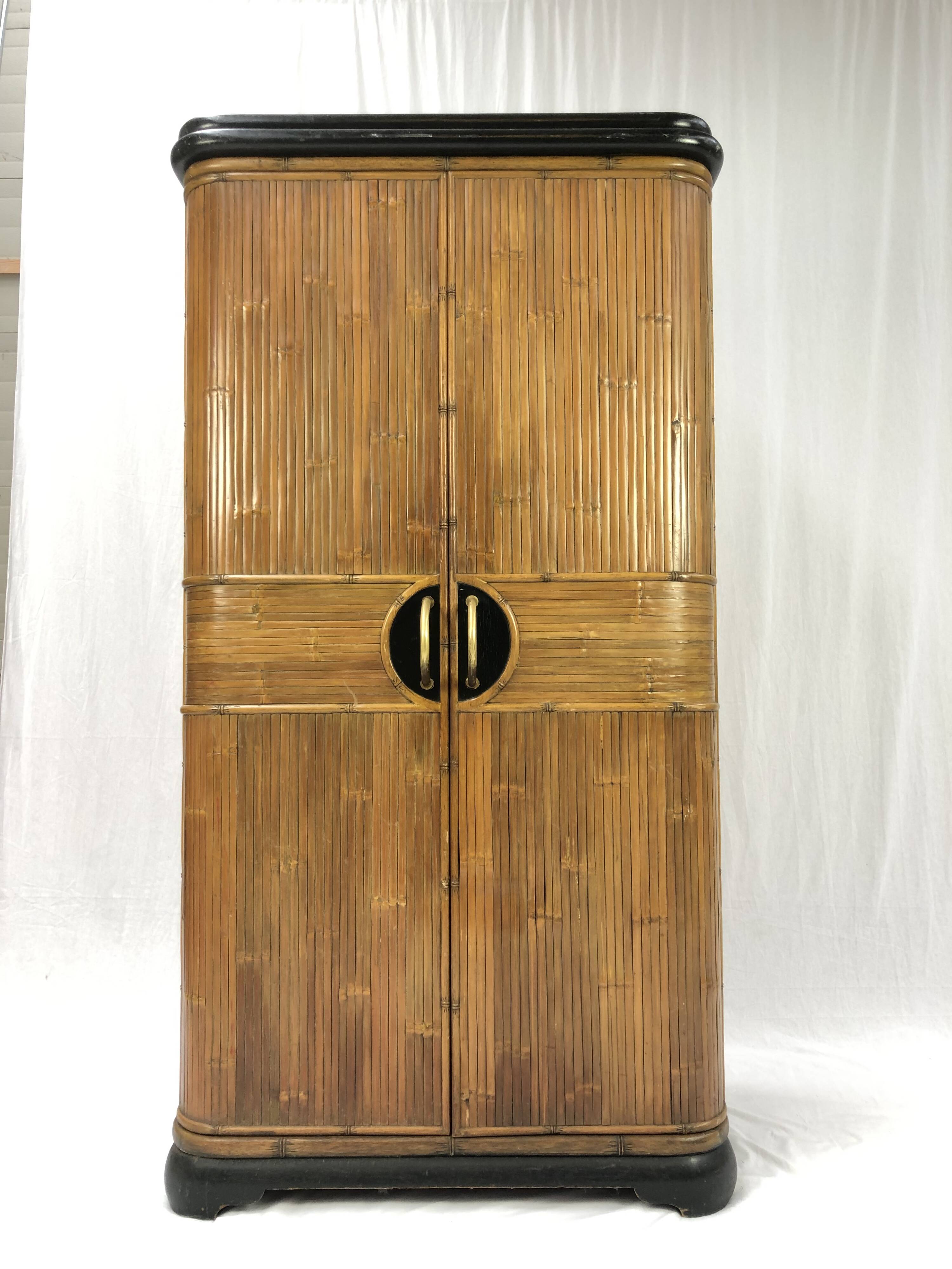 Vintage bamboo cabinet
