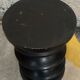 Black solid wood stool