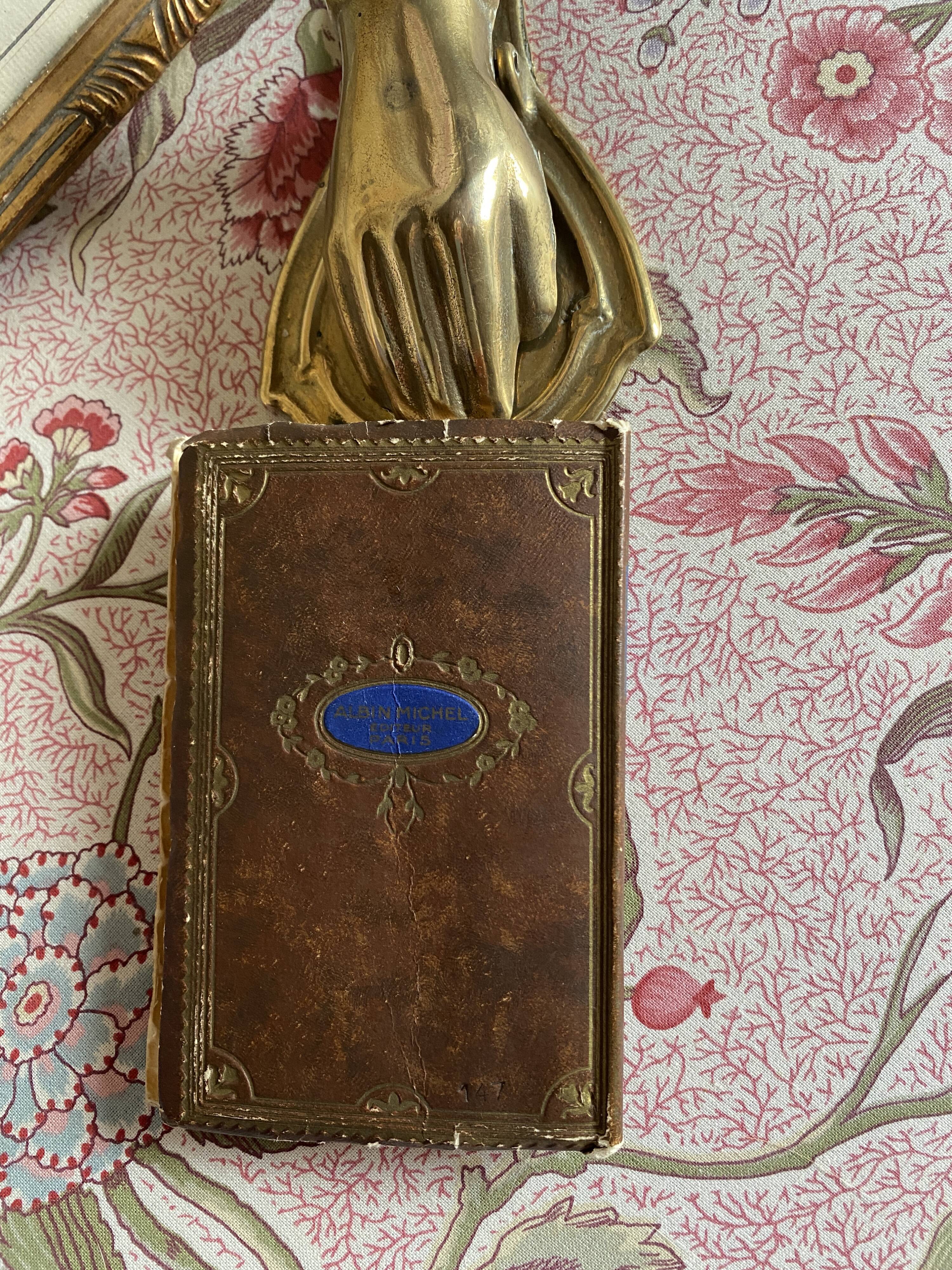 Antique gilded brass mail clip