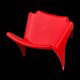 Space Age Bofinger BA1171 RED stackable fiberglass chair by Helmut Baetzner