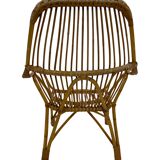 Rattan easy chair by Dirk van Sliedregt Rohe Noordwolde 1960 in the Netherlands