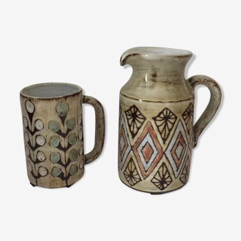 Set of two Malarmey ceramics