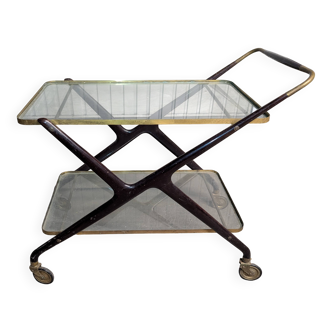 Service trolley - serving trolley  - wood and glass