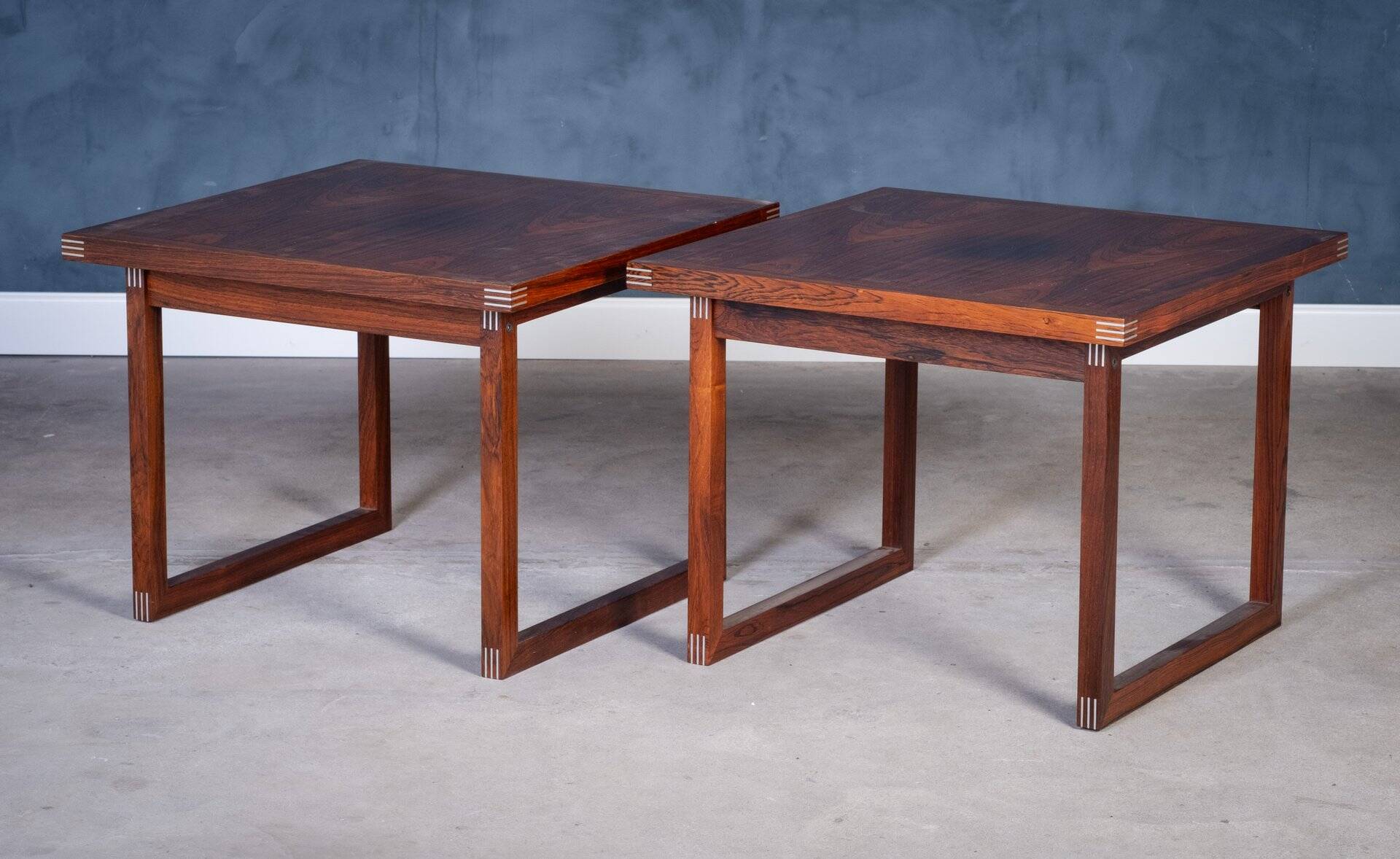 Side Tables in Rosewood by Rud Thygesen for Heltborg Møbelfabrik, 1960s, Set of 2