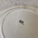 Round dish HBCM Creil & Montereau model Scots blue pink years 40-50