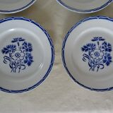 6 assiettes plates Lunéville  faience ancienne