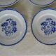 6 flat plates Lunéville old faience 388112 blue flowers
