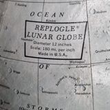 Vintage lunar globe made in u.s.a., 30 cm on base