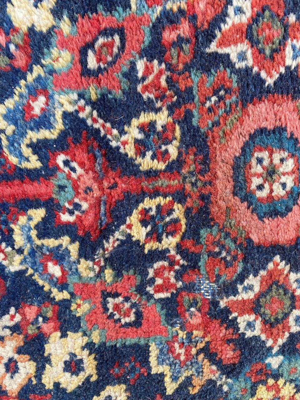 Old Persian carpet of Mahal handmade 126x197 cm